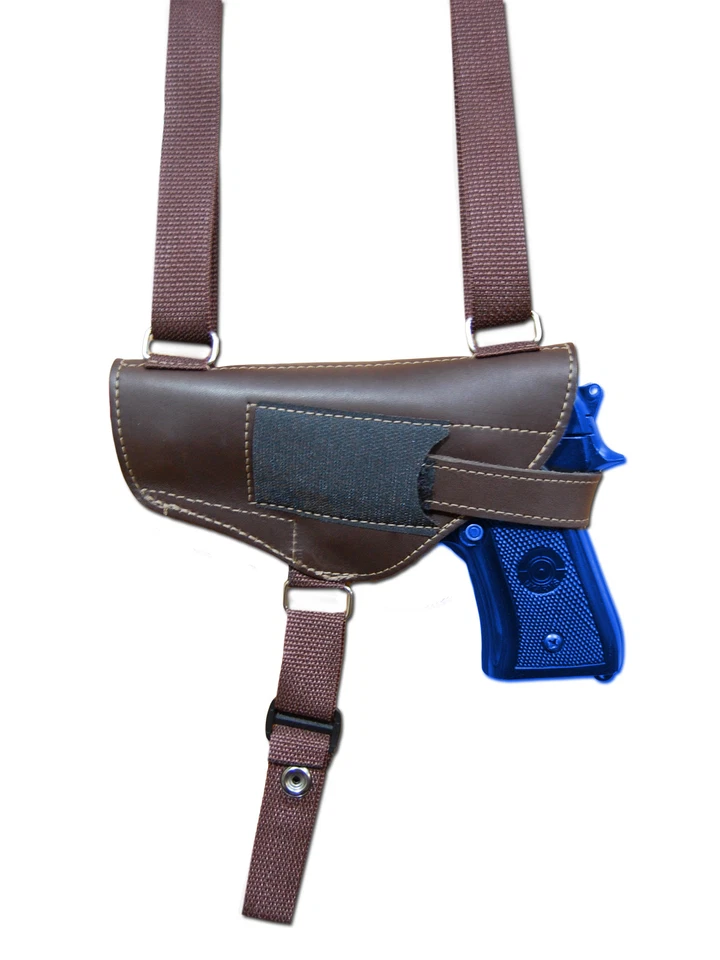 NEW Barsony Horizontal Brown Leather Shoulder Holster Steyr Walther Full Size - Image 4 of 4