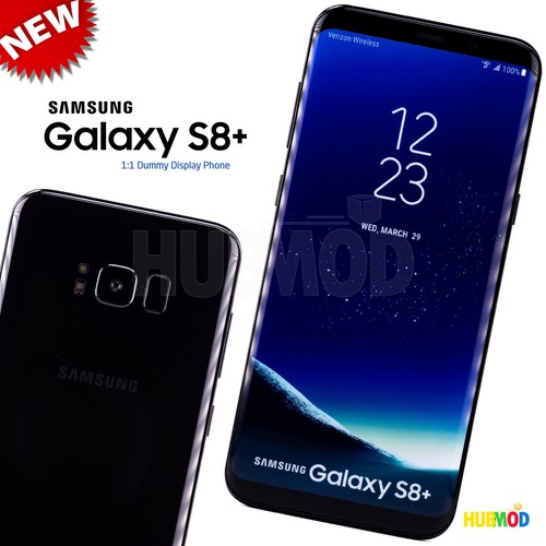 1:1 SAMSUNG GALAXY S8+ Dummy Fake Toy Cell Phone Non-Working Fake Prop Black NEW - Afbeelding 1 van 8