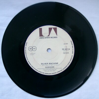 HAWKWIND - Silver Machine 7'' - German Solid Centre Press - 35 381 - 1972