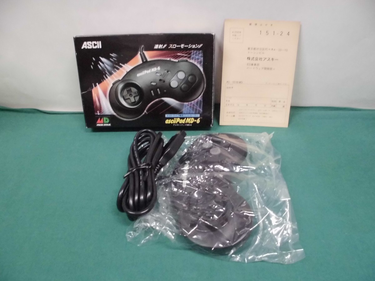 レーザーアクティブ コントローラー アスキーパッド MD-6 メガドライブMB Mega Drive -- Ascii Pad MD-6 Controller Pad -- New!! Box