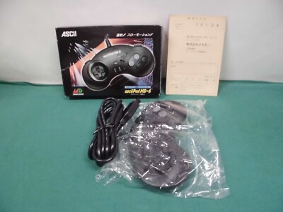 Mega Drive Ascii Pad MD-6 Controller Pad Box. JAPAN Game. 13638