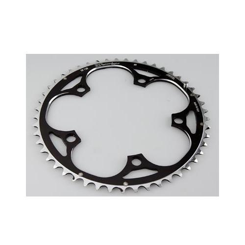 Plateau route d 130 Miche 51dts noir en aluminium usiné pour cyclisme de précision