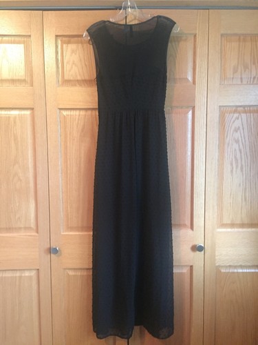 H&M DIVIDED LONG BLACK SLEEVELESS DRESS SIZE 6 - Picture 2 of 7