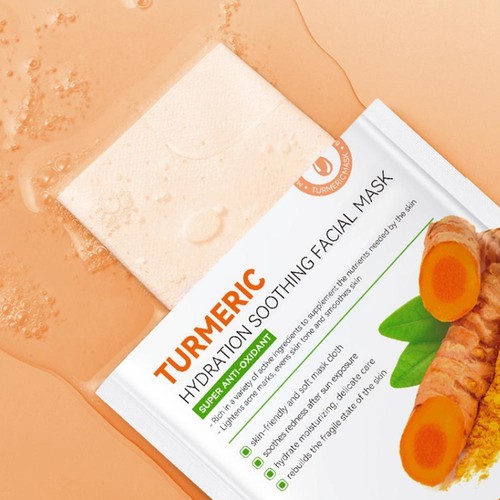 Turmeric Hydrating Soothing Face Mask For Deep Moisturizing Soothing Mask X5J7 - Picture 7 of 15
