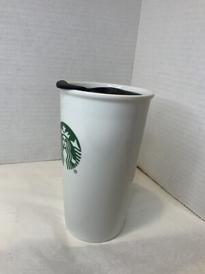 STARBUCKS Coffee Travel Mug Tumbler with Lid To Go 10 oz Cup Ceramic Siren  Logo | eBay