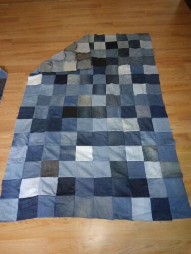 * Moving Sale*Lot of 3 Denim Lap Size Quilt Tops