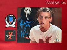 Skeet Ulrich & Matthew Lillard Scream dual signed 8x10 photo Beckett COA horror