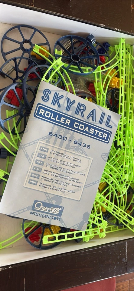 Quercetti Skyrail Roller Coaster Glow In The Dark Marble Run Pre-Owned - Image 2 of 2