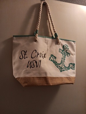 La Croix  Large Cotton/BurlapTote Bag