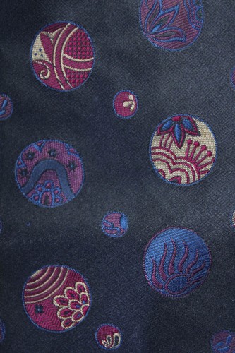 Guy Laroche Mens Silk Geometric Print Wrapped Classic Tie Black Size One Size - Picture 6 of 7