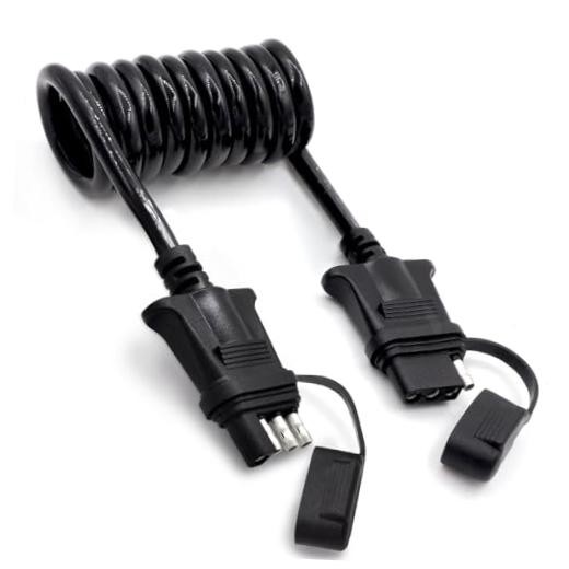 4-Way Flat Trailer Light Wiring Extension Cable - 18AWG, 4.5Ft 55InchesCoiled