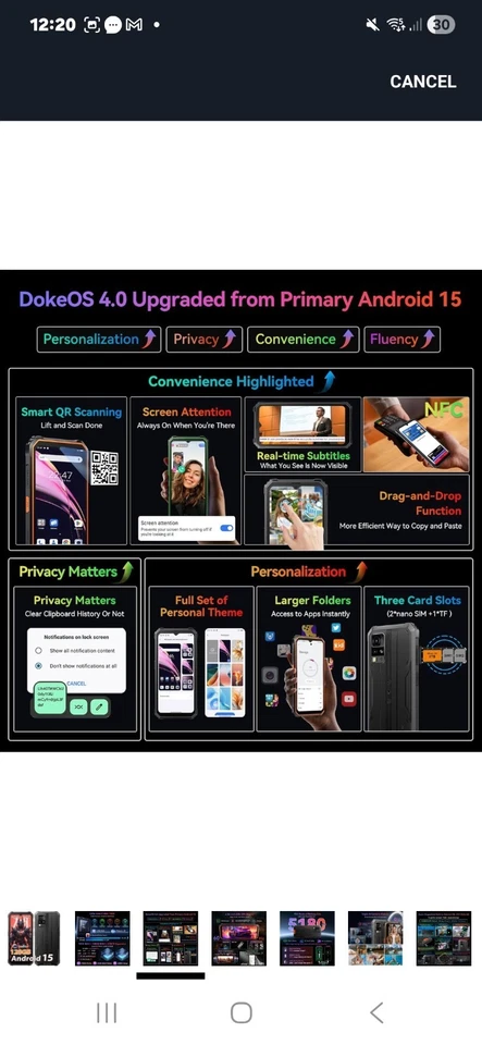 Blackview BV4800 Pro SmartPhone Android 15 Rugged Phone Dual SIM - Image 3 of 4