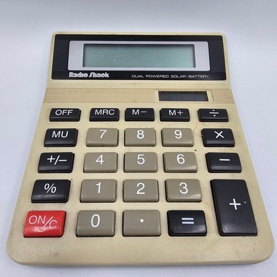 Vintage RadioShack EC-2019 Mini Desktop Calculator Solar Dual Power 65-583