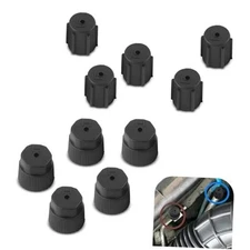 10 PCS Air Conditioning Valve Core Kit, Air Conditioning Service Port Caps, 5 