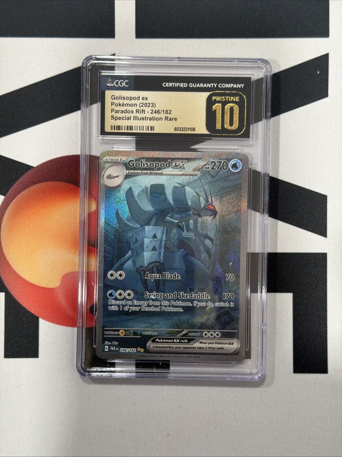 2023 POKEMON PAR EN-PARADOX RIFT #246 GOLISOPOD ex CGC Pristine 10