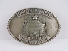 Vintage BIG BOY Union Pacific Train Belt Buckle 4014 Pewter
