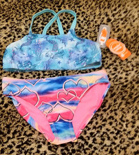 Wonder Nation Girls Swimsuit Set w/ UPF 50 M  7-8 