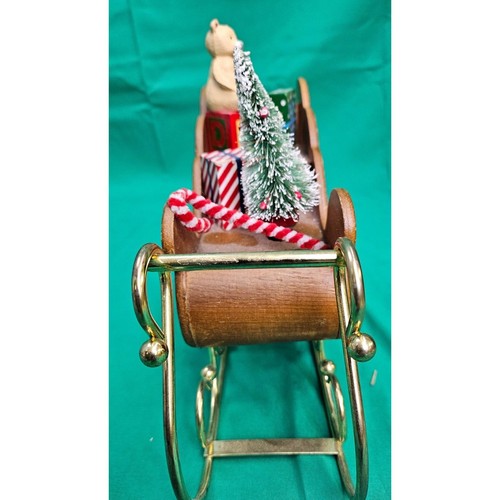 Vintage Musical Christmas Sleigh George Good Animated Silver Bells Music Box - Picture 3 of 9