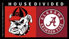 A 2S GEORGIA Dawgs Vs Alabama CASA DIV 3x5 bandera