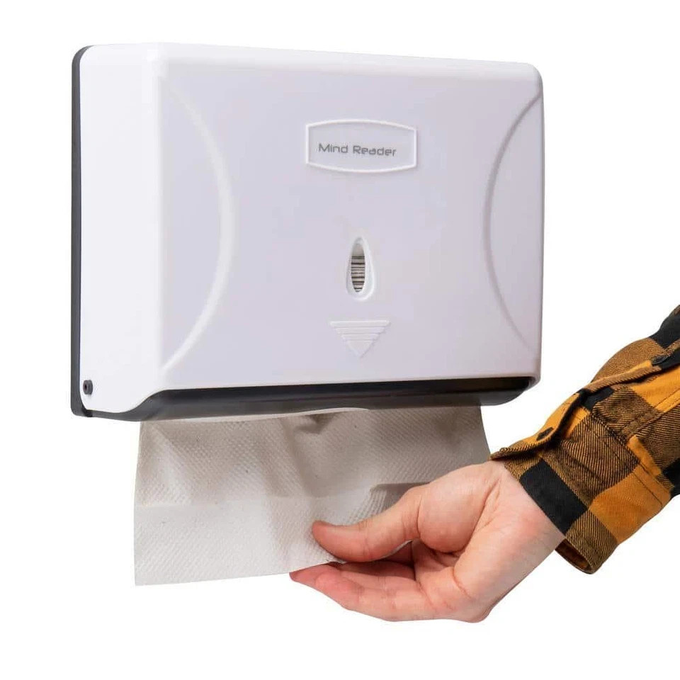 Wall Mounted Multi-Fold Paper Towel Dispenser Tri-Fold , White