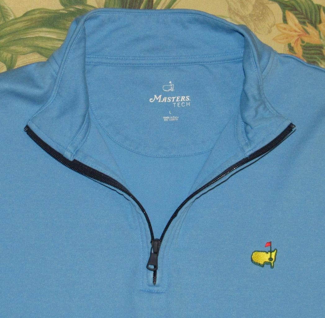 MASTERS TECH Blue Performance Quarter Zip Sweater… - image 1