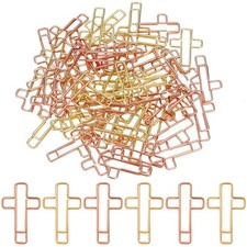 Gold Rose Gold Paper Clips 100 PCS Cute Small Cross Shaped Binder Clips Set NEW