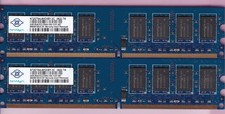 4GB 2x2GB PC2-5300 NANYA NT2GT64U8HD0BY-3C BLUE DDR2-667 DESKTOP RAM MEMORY KIT