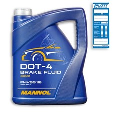 5L Bremsflüssigkeit MANNOL DOT-4 Bremse Brems Flüssigkeit DOT4 ISO 4925