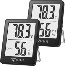 2 Pack Digital Hygrometer Indoor Thermometer Humidity Meter Fast Refresh
