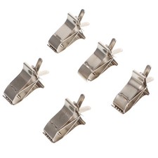 5Pcs Stainless Steel Bird Food Clips Reusable Parrot Vegetable Holder Silver