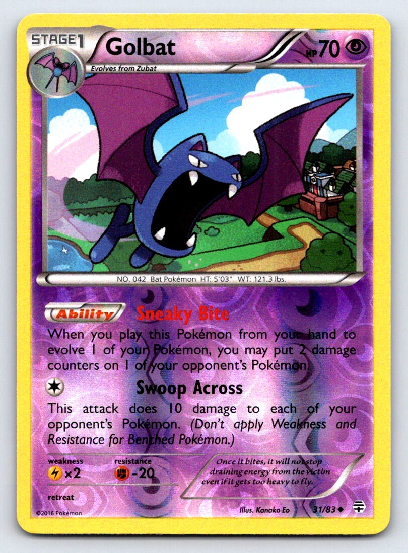 Golbat 31/83 Uncommon Generations Pokemon Reverse Holo Lightly Played
