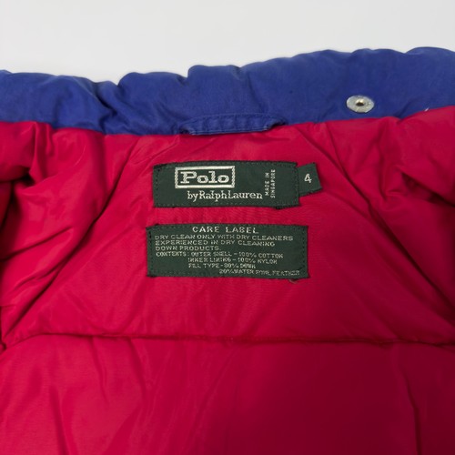 Vintage 90s Polo Ralph Lauren Puffer Jacket Kids Size 4 USA Cookie Ski Patch - Picture 7 of 10
