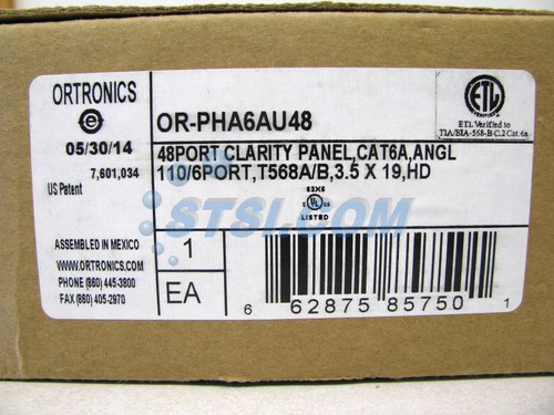 Ortronics Clarity Cat6a 48-Port Angled Patch Panel 10G OR-PHA6AU48 ~STSI - Picture 7 of 7