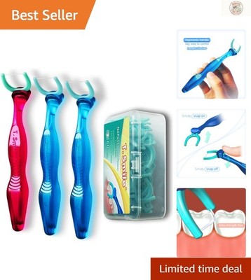 Extra-Strength Dental Flosser Set with Refillable Floss - Fluoride Free