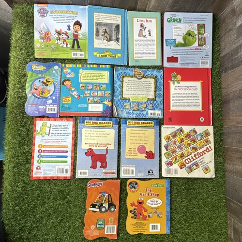 Lot of 14 Kids Books – Little Bear, Clifford, SpongeBob, Scooby-Doo & More - Picture 2 of 2