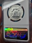 1957 D FRANKLIN SILVER HALF DOLLAR NGC MS 63  — photo 2