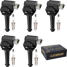 5x Ignition Coil Pack and 5x Spark Plugs Fits for Volvo S60 C30 C70 S40 V50 V60