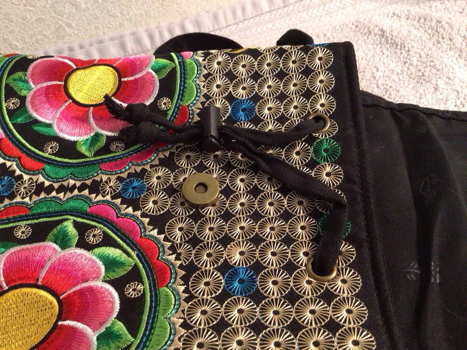 Small Flower Embroidered Backpack- Belize - image 12