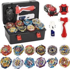 Bey Battle Burst Gyro Blade Toy Set Gift with Portable Box 12 Spinning Tops 2...