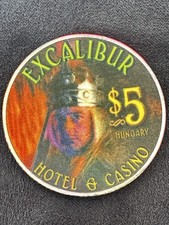 $5 Excalibur “Tournament of Kings Hungary” Casino Chip Uncirculated LV, NV.