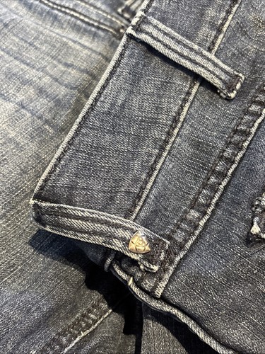 Pantalón Ariat Jean Mujer 32 R Pierna Ancha Bluebell Western Rodeo Vaquero Campana Parte Inferior - Imagen 14 de 14