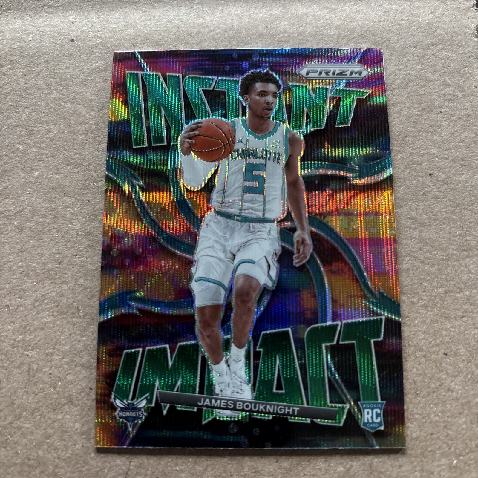 2021-22 Panini Prizm James Bouknight RC Instant Impact Green Wave Prizm #8