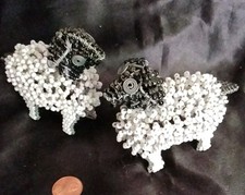 Sheep Hand Made Beaded Set Of 2
