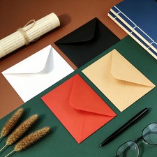 C6 black, white, red retro kraft paper envelope, paper letter, postcard