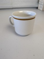 Vintage Mountain Wood Collection Stoneware Mug Brown Band Rim Made in Japan
