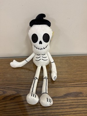 NEW, SMOOCHY PALS HALLOWEEN WHITE SKELETON PLUSH, 9''