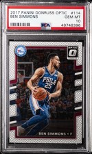 2017 PANINI DONRUSS OPTIC #114 BEN SIMMONS PSA 10