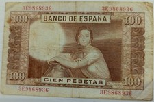 Billete 100 pesetas 1953 . Julio Romero De Torres. El de la foto. Serie 3E