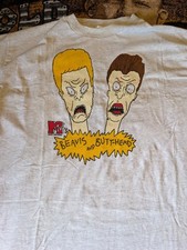 MTV 90s Beavis and ButtHead T-shirt Vintage 1994 T shirt size XL read desc