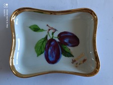 Vintage Limoges Souvenir d?Agen Plate, Golden Edge, Plum Decor, Fra Crafts
